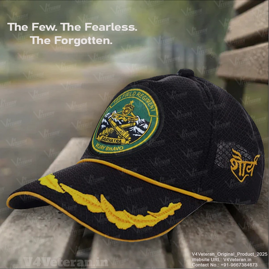 199 Field Regiment Officers Veterans Cap – Black Army Cap India | V4 Veteran