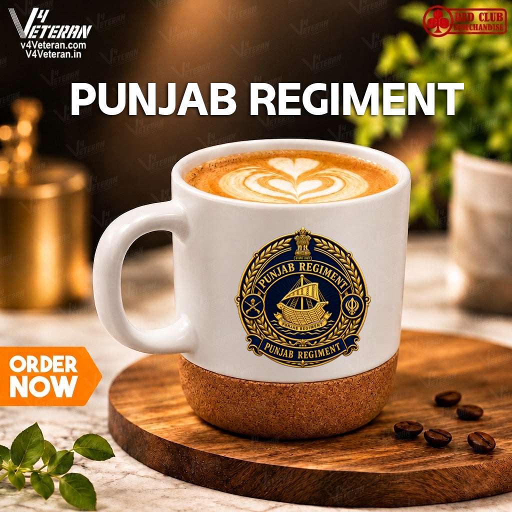 Punjab Regiment white premium coffee mug