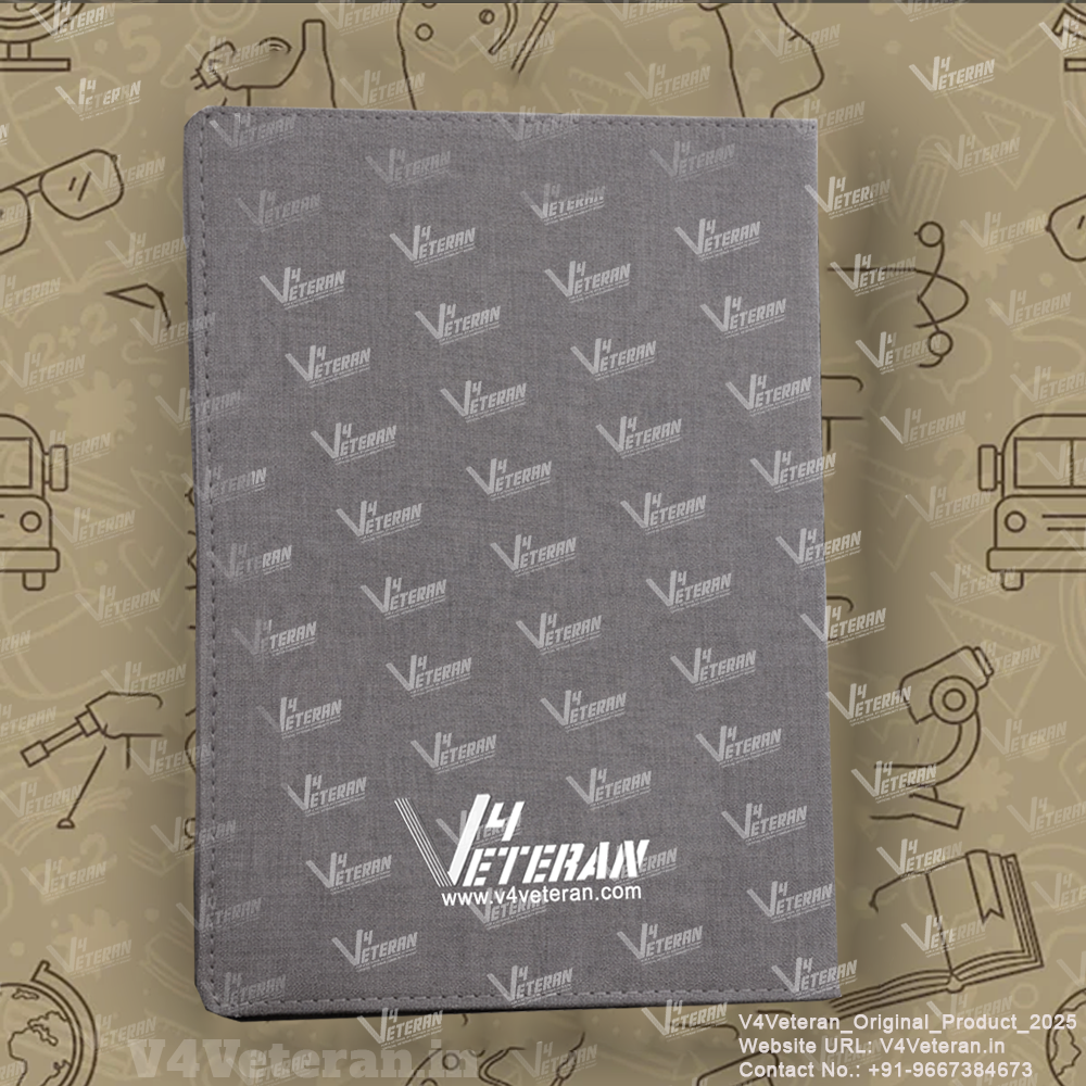 Classic Police Service (Veteran) Office Notebook with Phone–Card Pocket & Elastic Pen Loop