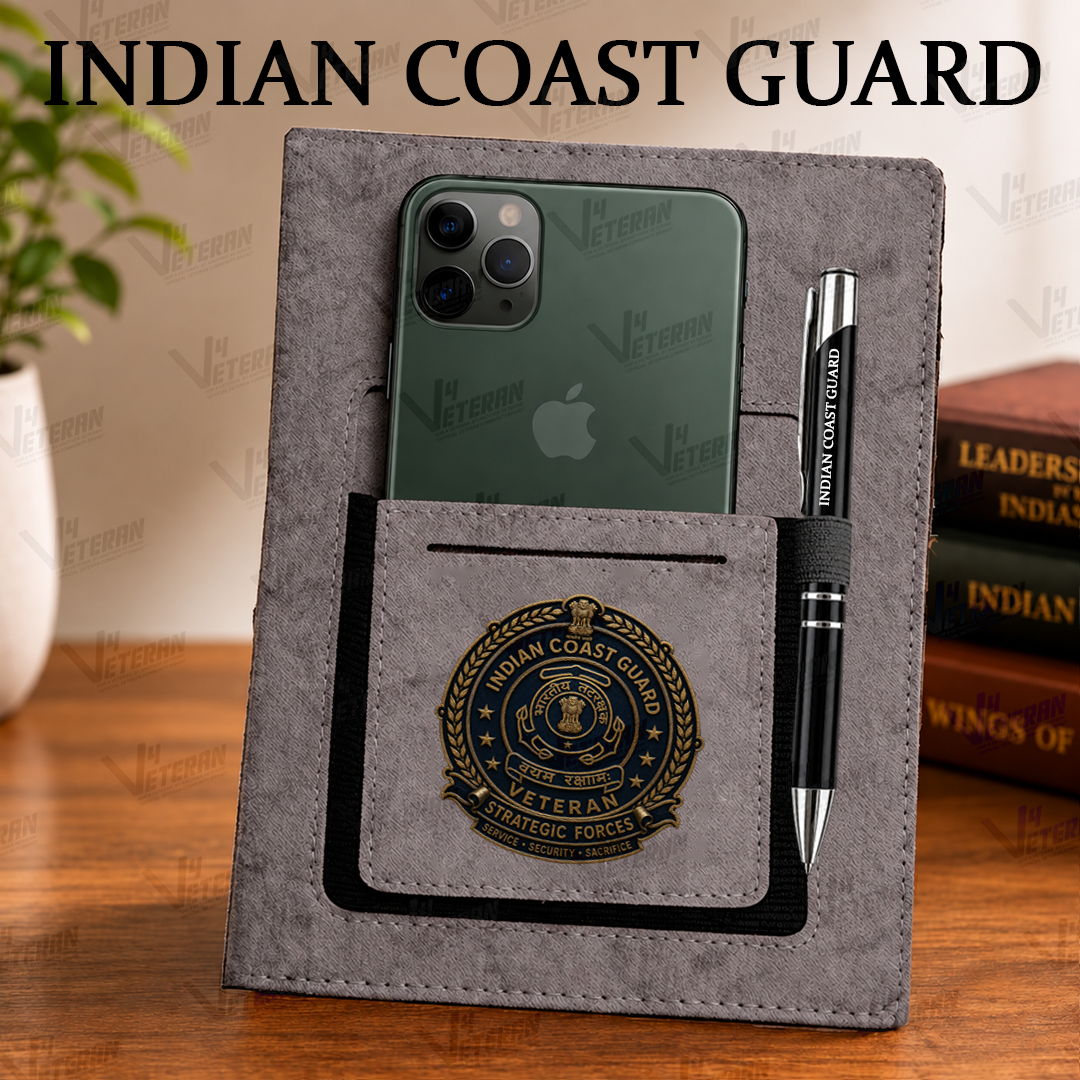 Classic ICG (Veteran) Office Notebook with Phone–Card Pocket & Elastic Pen Loop