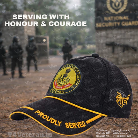 NSG-Proudly Served (Black) Veterans Baseball Cap