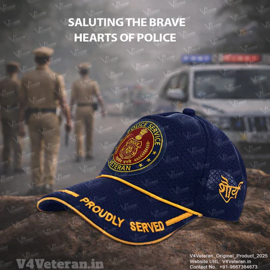 Police Service-Proudly Served (Blue) Veterans Baseball Cap