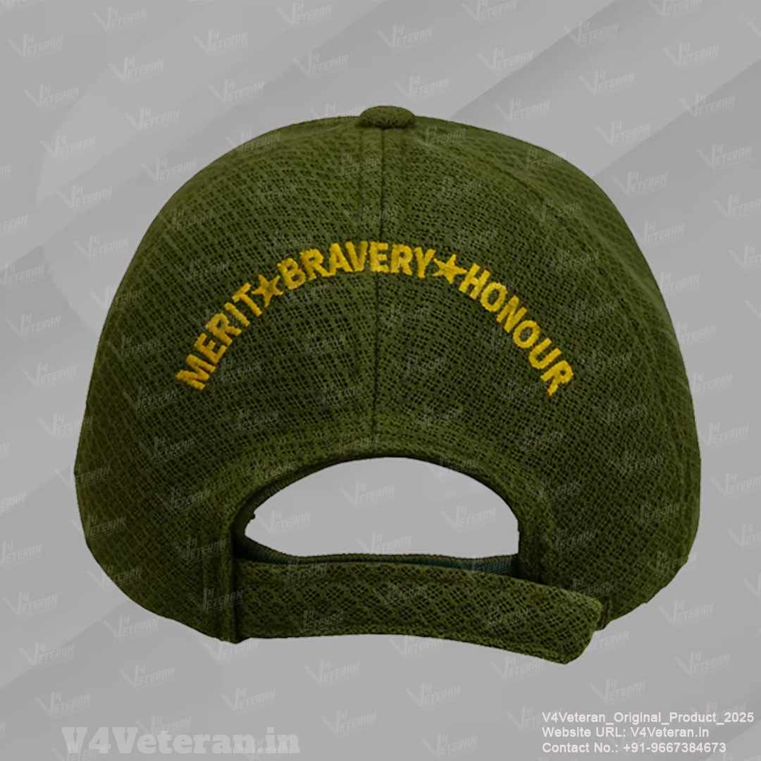 Indian Armed Forces-Proudly Served (Olive Green) Veterans Baseball Cap