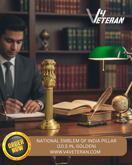V4Veteran National Emblem of India – Ashoka Pillar (10.5”)