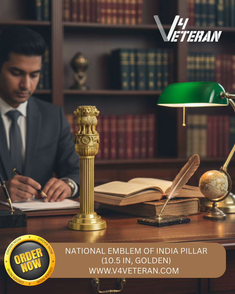 V4Veteran National Emblem of India – Ashoka Pillar (10.5”)