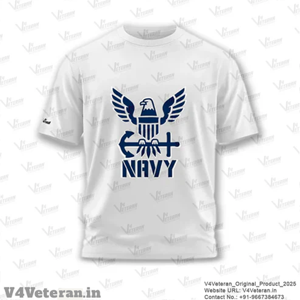 Indian Navy Pride T-Shirt – Bold Eagle Emblem