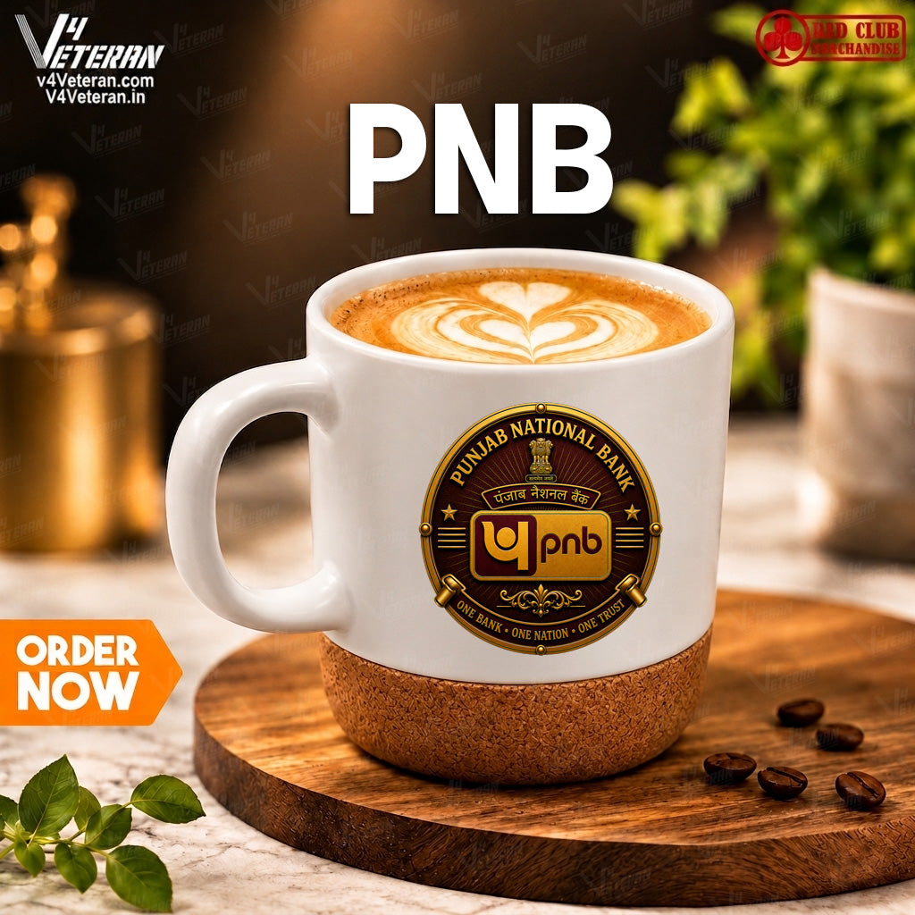 PNB white premium coffee mug