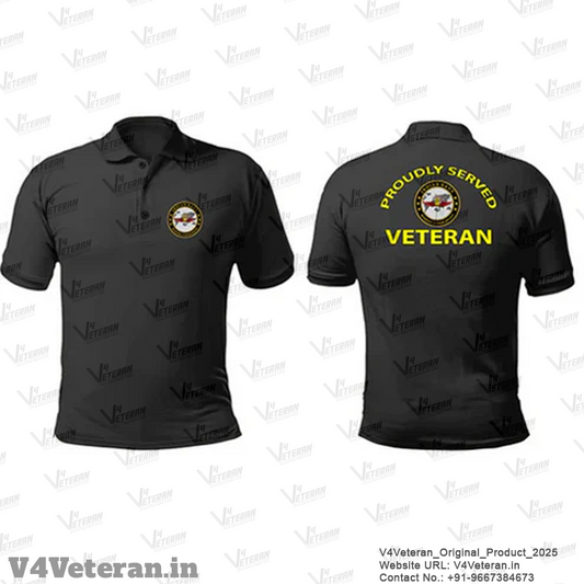 T-Shirts for Indian Navy Veterans (Dri-Fit Polo, MARCOS, Black)