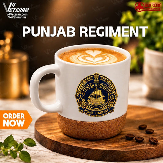 Punjab Regiment white premium coffee mug