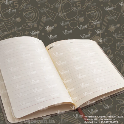 Classic Police Service  (Veteran) Office Notebook with Phone–Card Pocket & Elastic Pen Loop
