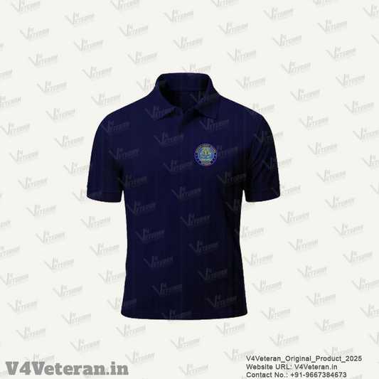 Indian Coast Guard Veteran Blue Polo T-Shirt