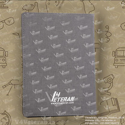 Classic Police Service  (Veteran) Office Notebook with Phone–Card Pocket & Elastic Pen Loop