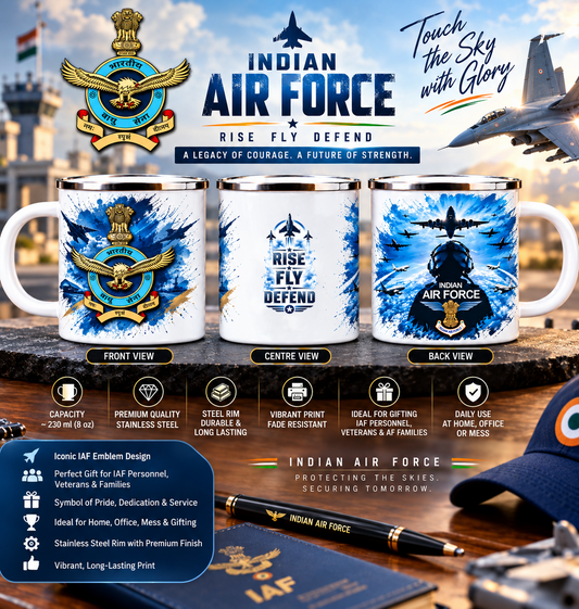Indian Air Force Steel Mug D2