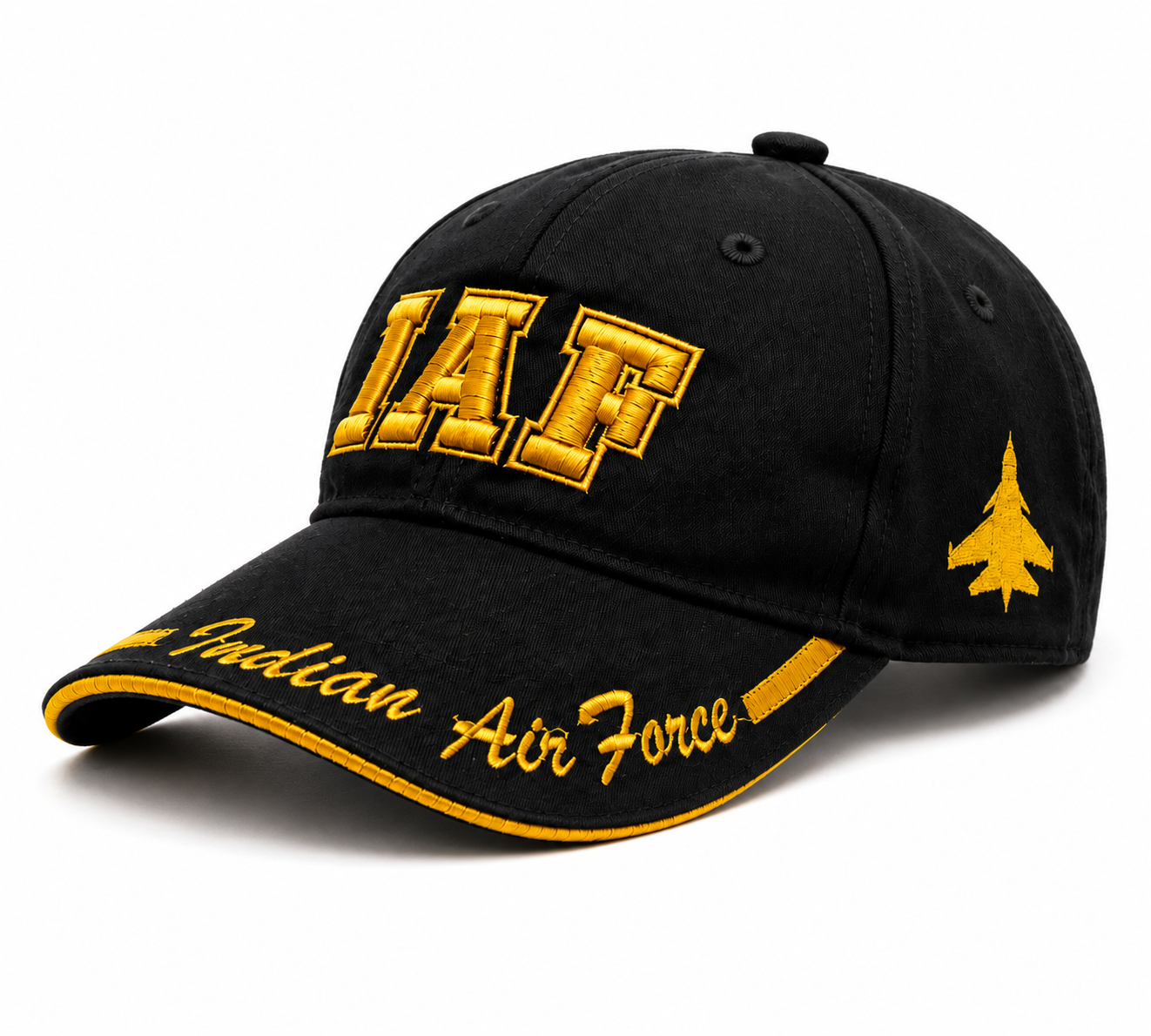 Indian Air Force (Black) Baseball Cap - Cotton