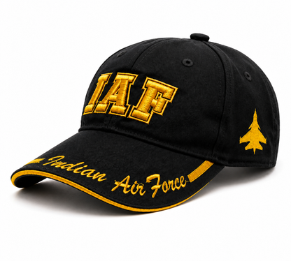 Indian Air Force (Black) Baseball Cap - Cotton