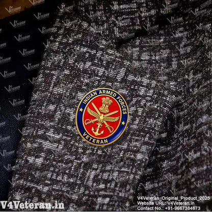 Indian Armed Forces Veteran for Blazer Lapel Pin