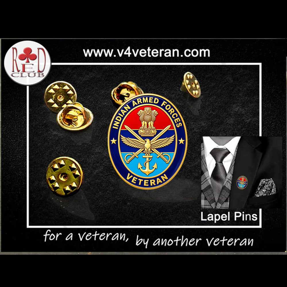 Lapel Pin for Blazer (Indian Army Veteran)