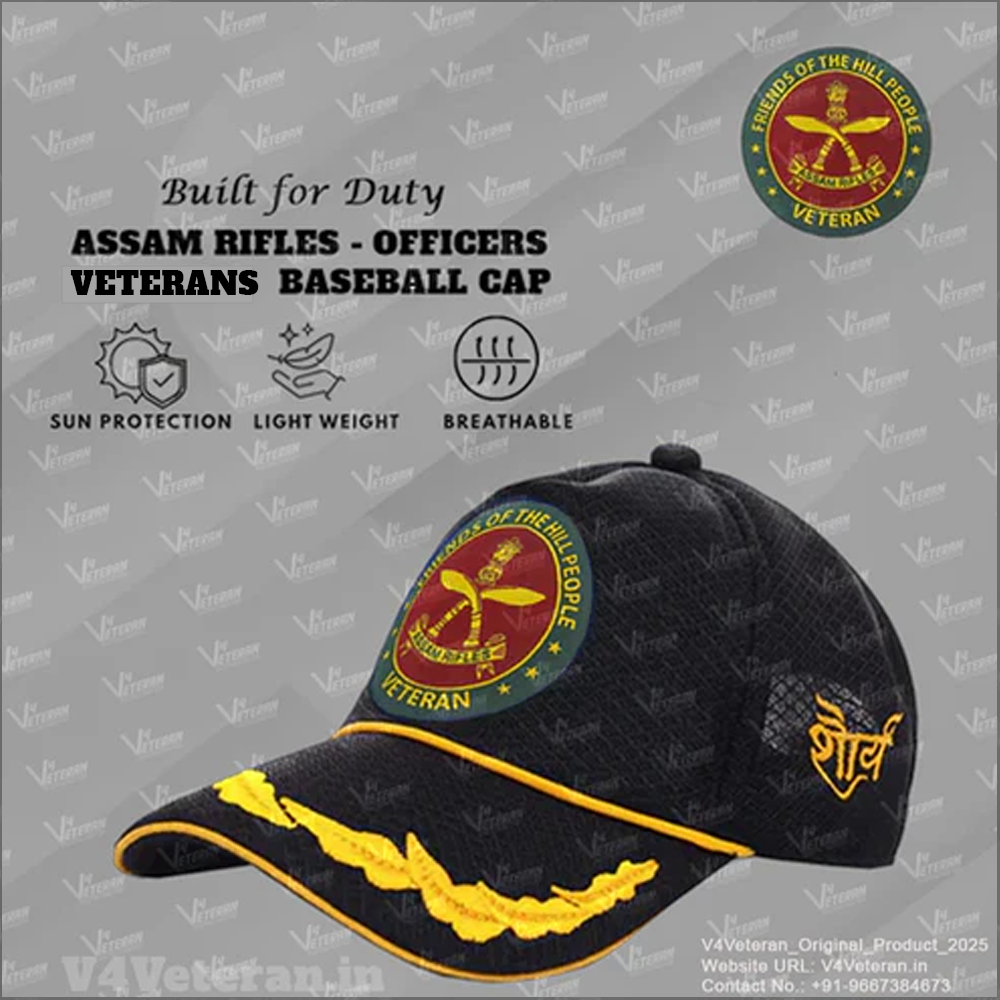 Assam Rifles Officers' (Black) Veterans Baseball Cap