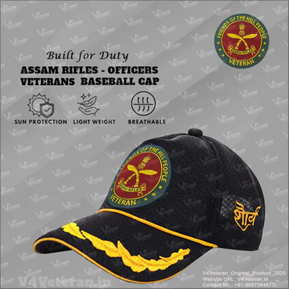 Assam Rifles Officers' (Black) Veterans Baseball Cap