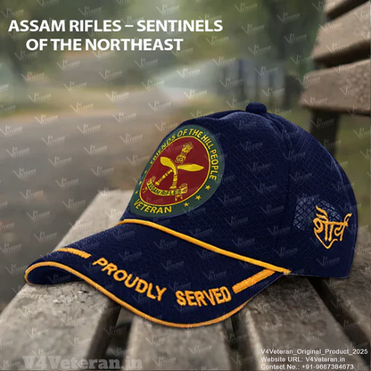 Assam Rifles-Proudly Served (Blue) Veterans Baseball Cap