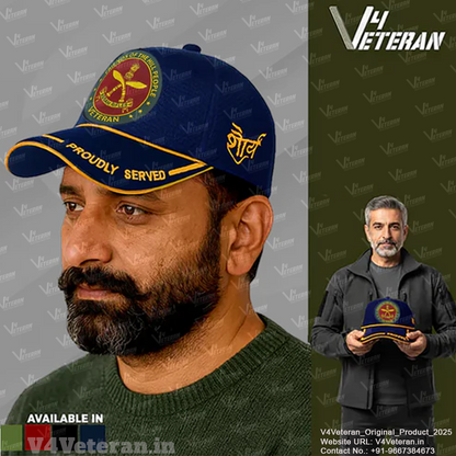 Assam Rifles-Proudly Served (Blue) Veterans Baseball Cap