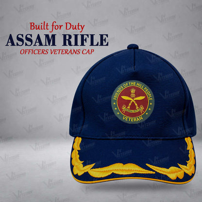 Assam Rifles Officers Veterans Cap (Fabric: Premium Autumn, Color: Blue)