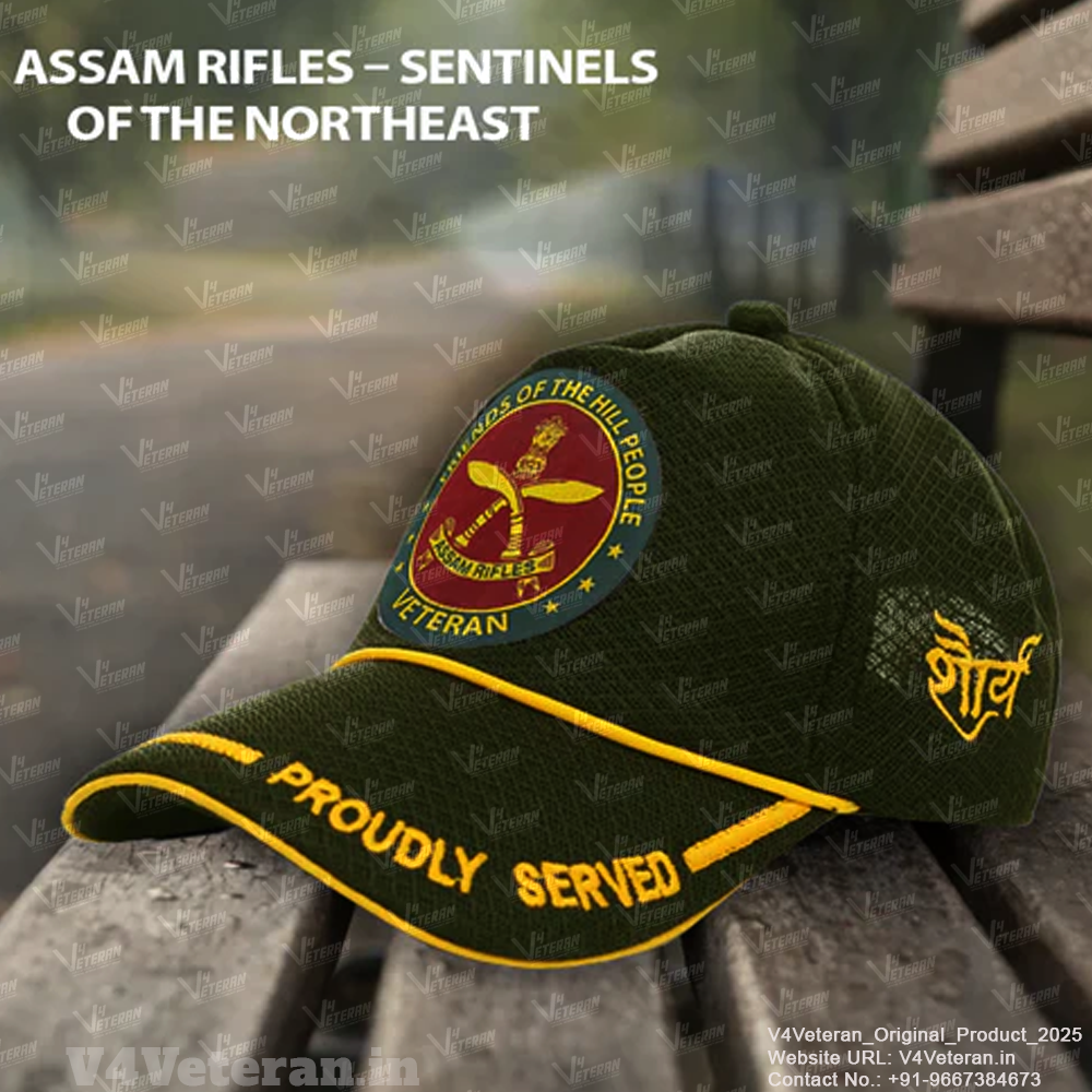 Assam Rifles-Proudly Served (Olive Green) Veterans Baseball Cap