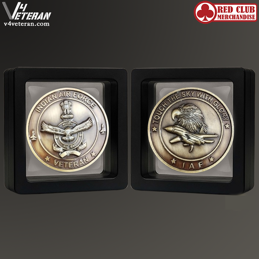 Indian Air Force Medallion (2.5 inch, Golden)