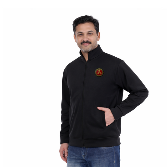 Indian Army Jacket (Zipper, Cotton Fleece 340GSM) for Veterans