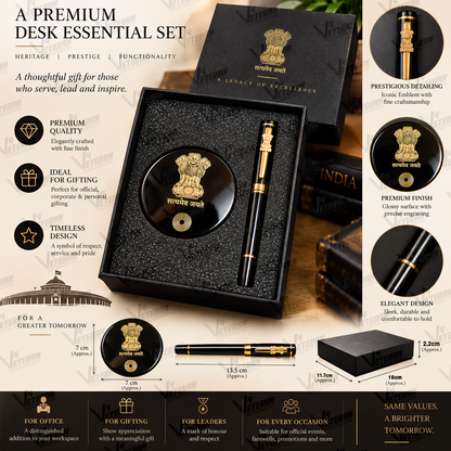 Premium Ashoka Pen with Magnetic Stand | Desk Accessory & Corporate Gift