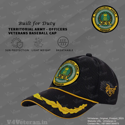 Territorial Army Officers’ (Black) Veterans Baseball Cap