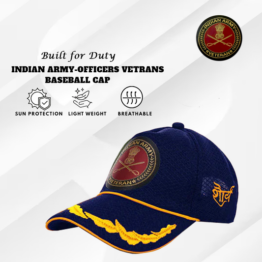 Indian Army Officers' (Blue) Veterans Baseball Cap