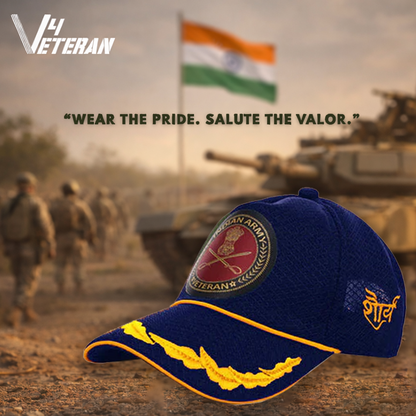 Indian Army Officers' (Blue) Veterans Baseball Cap