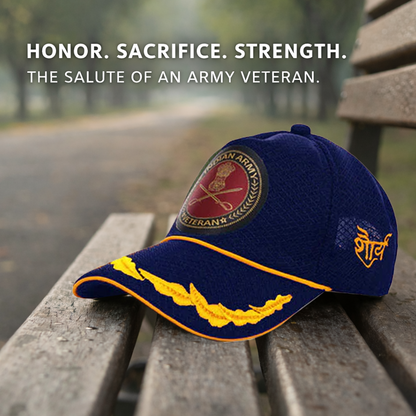 Indian Army Officers' (Blue) Veterans Baseball Cap