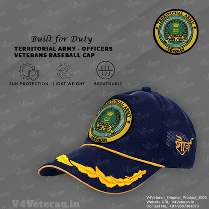 Territorial Army Officers' (Blue) Veterans Baseball Cap