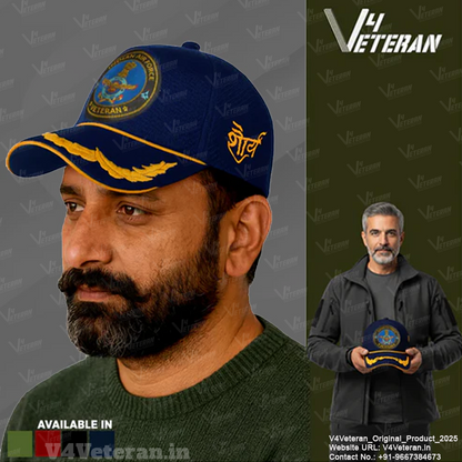 Indian Air force (Blue) Officers' Baseball Cap for Veterans