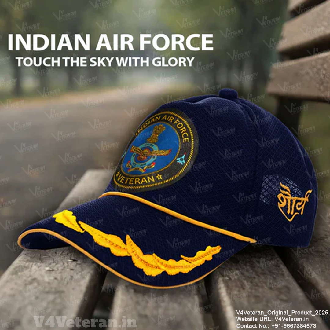 Indian Air force (Blue) Officers' Baseball Cap for Veterans