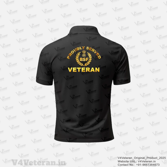 BSF Veteran Black Polo T-Shirt