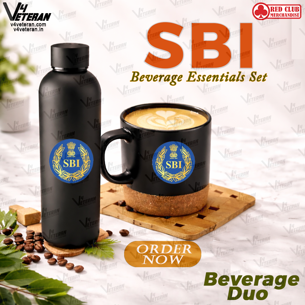 SBI Veterans-Matte Black Bottle & Cork-Base Mug Set