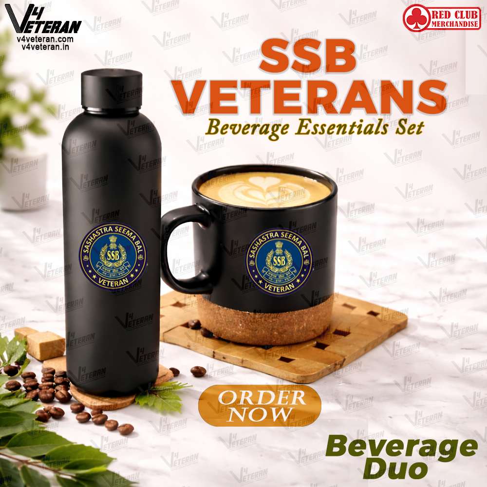 SSB Veterans-Matte Black Bottle & Cork-Base Mug Set