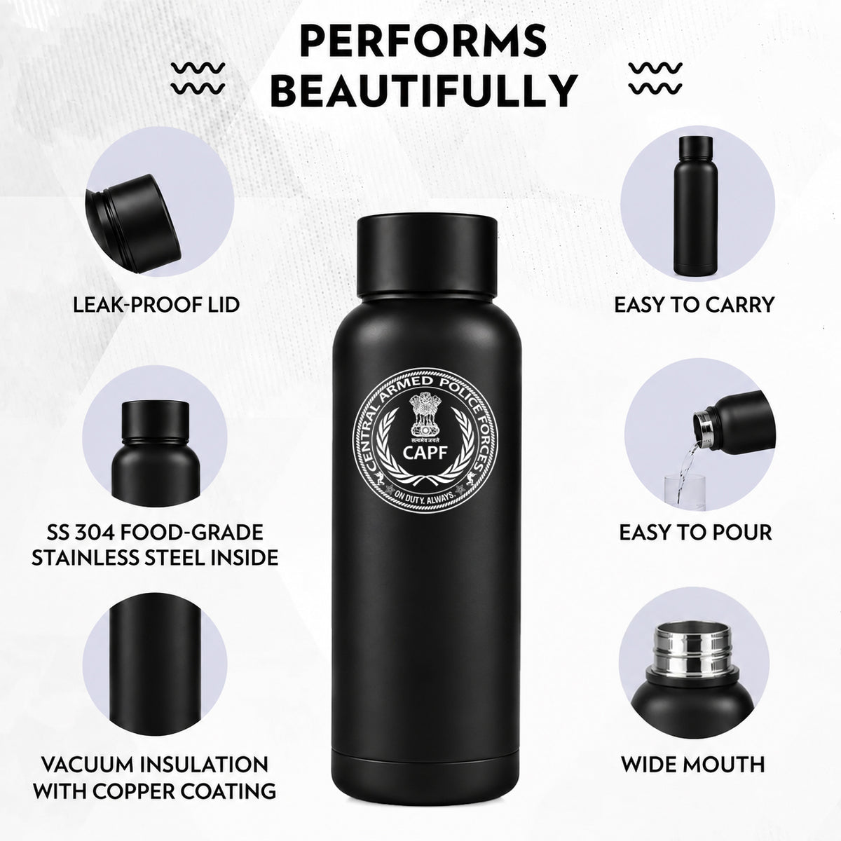 CAPF VETERAN PRIDE FLASK