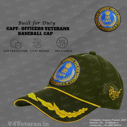 CAPF Officers' (Olive Green) Veterans Baseball Cap