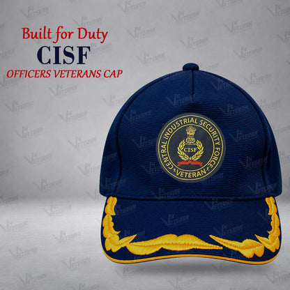 CISF Officers Veterans Cap (Fabric: Premium Autumn, Color: Blue)