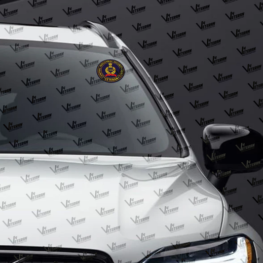 CISF Veteran Car & Bike Stickers – 4 Inside Glass for Cars + 3 Back Gumming for 2-Wheelers (7 pcs)