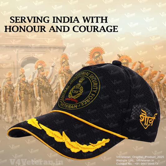 CISF Officers' (Black) Veterans Baseball Cap