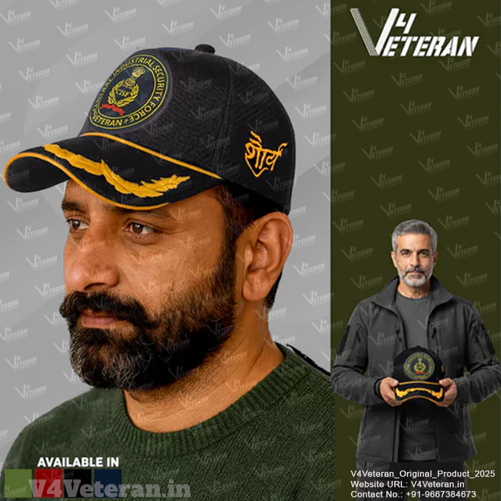 CISF Officers' (Black) Veterans Baseball Cap
