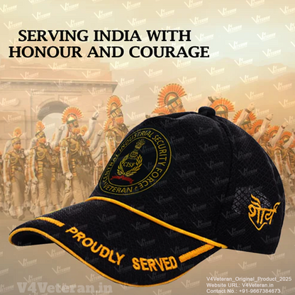 CISF Veterans (Black) Proudly Served Baseball Cap