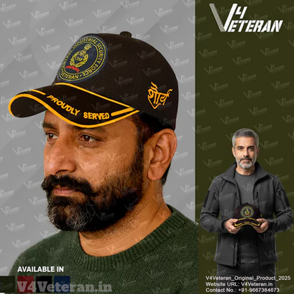 CISF Veterans (Black) Proudly Served Baseball Cap
