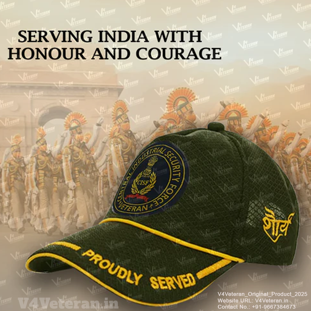 CISF-Proudly Served (Olive Green) Veterans Baseball Cap