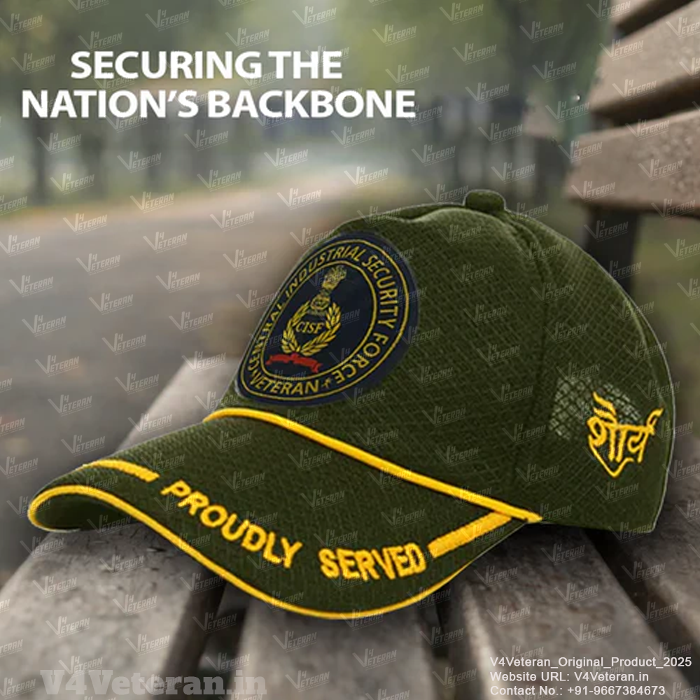CISF-Proudly Served (Olive Green) Veterans Baseball Cap